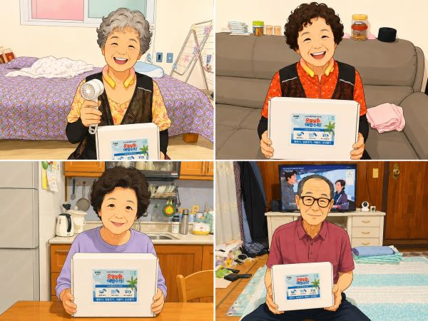 군포시늘푸른노인복지관, 폭염 취약 어르신 50명에 폭염예방물품 전달