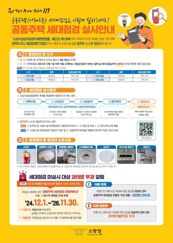 군포소방서, “공동주택 세대점검 기한 내 꼭 실시하세요”