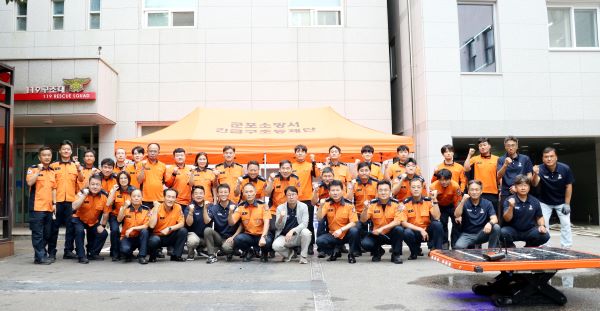 군포소방서, 전기차 화재 대응역량 강화 위한 장비 시연회 개최